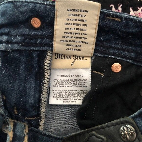 Miss Me sz 26 Thick Stitch Flap Pocket Boot Cut Jeans - Picture 8 of 11